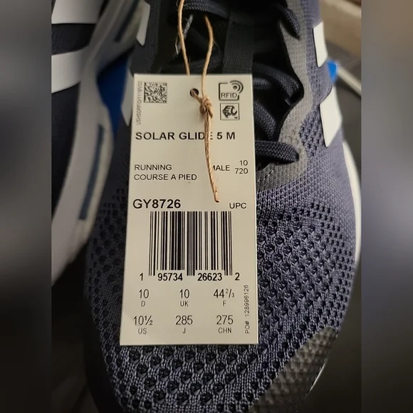 adidas Solar Glide 5 Shadow Navy/White/Altered Blue 10.5 D (M) - Picture 5 of 9